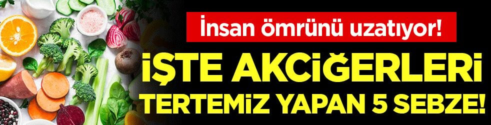 İnsan ömrünü uzatıyor: İşte akciğeri tertemiz yapan 5 sebze!