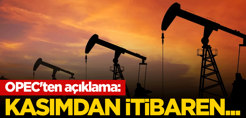 OPEC'ten açıklama: Kasımdan itibaren...