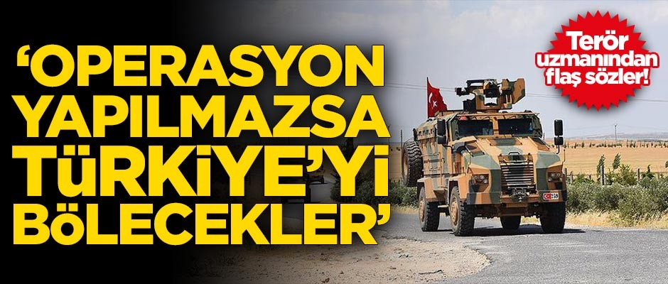 'Operasyon yapılmazsa Türkiye'yi bölecekler'