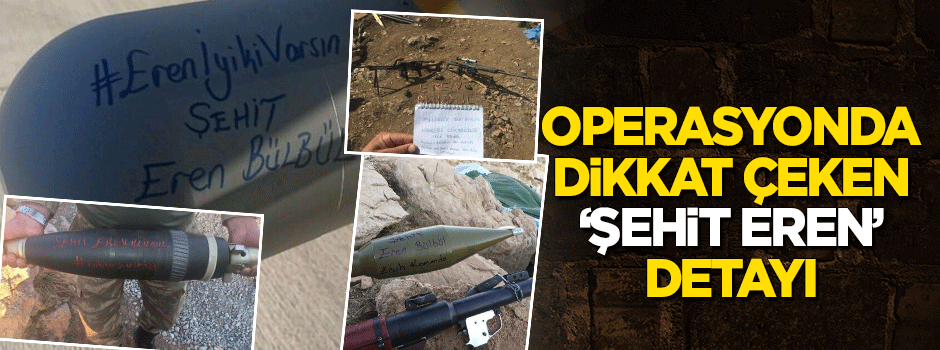 Operasyonda dikkat çeken detay!