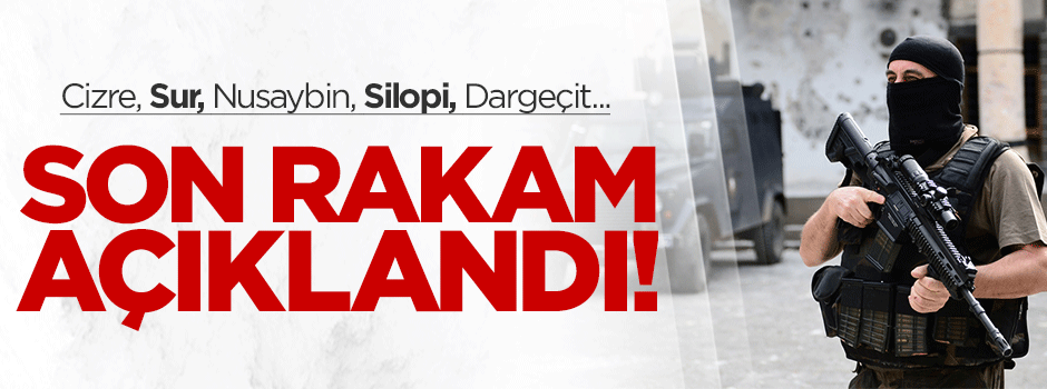 Operasyonlarda 168 terörist öldürüldü