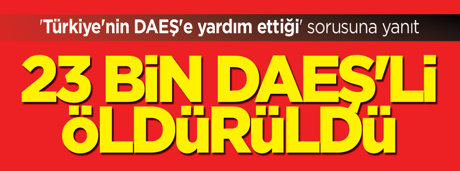 'Operasyonlarda 23 bin DAEŞ militanı öldürüldü'