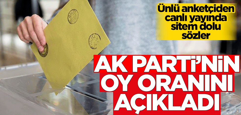 Optimar Araştırma AK Parti'nin oy oranını açıkladı