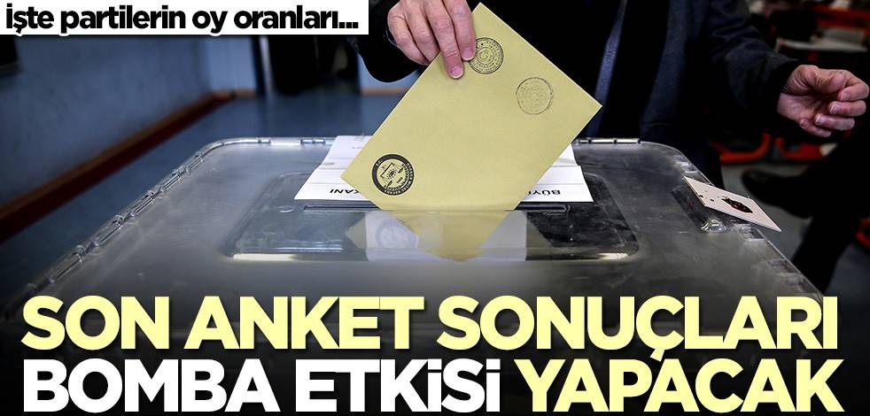 Optimar'ın son anket sonuçları bomba etkisi yapacak! İşte partilerin oy oranları...