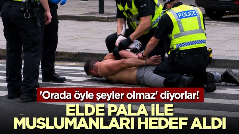 'Orada öyle şeyler olmaz' diyorlar! Elde pala ile Müslümanları hedef aldı
