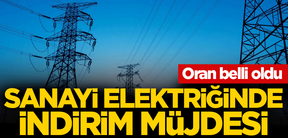 Oran belli oldu! Sanayi elektriğinde indirim müjdesi