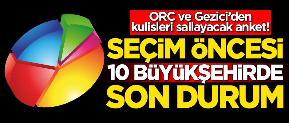 ORC ve Gezici’den kulisleri sallayacak anket! Seçim öncesi 10 büyükşehirde son durum