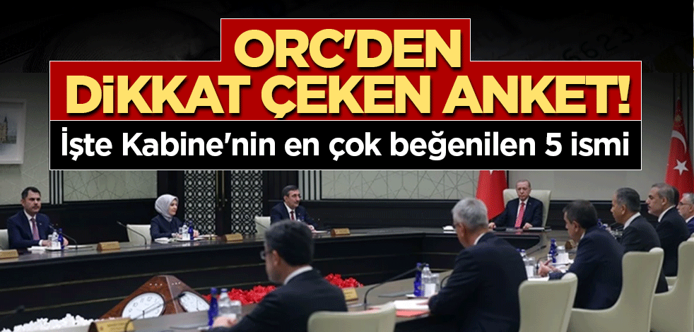 ORC'den dikkat çeken anket! İşte Kabine'nin en çok beğenilen 5 ismi