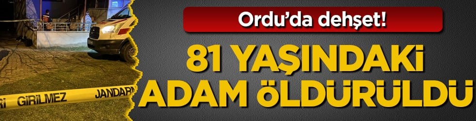 Ordu’da dehşet! 81 yaşındaki adam öldürüldü