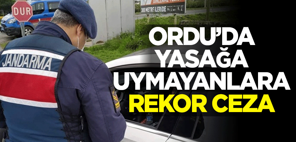 Ordu'da yasağa uymayanlara rekor ceza