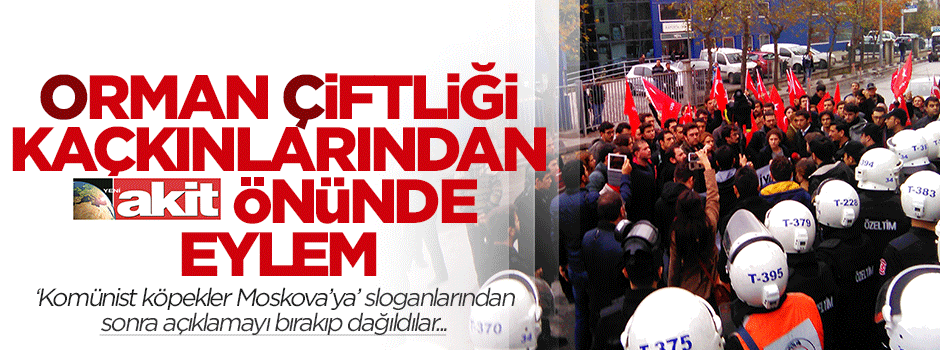 Orman Çiftliği kaçkınlarından Akit önünde eylem