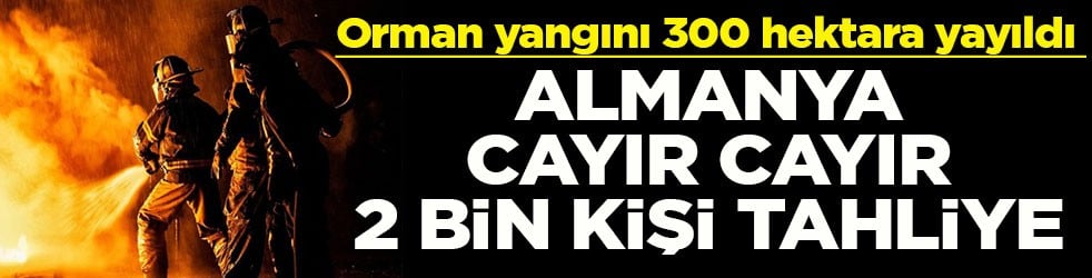Orman yangını 300 hektara yayıldı Almanya cayır cayır 2 bin kişi tahliye 