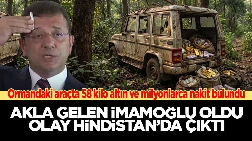 Ormanda terk edilmiş araçta 58 kilo altın ve milyonlarca nakit bulundu! Akla ilk gelen Ekrem İmamoğlu oldu ama olay Hindistan'da çıktı