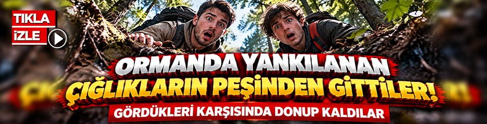 Ormandan gelen garip çığlıklar korkuttu! Sesin kaynağına gidince şoke oldular