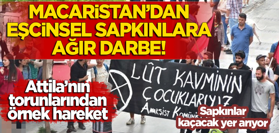 Örnek hareket: Macaristan'dan eşcinsel sapkınlara ağır darbe!