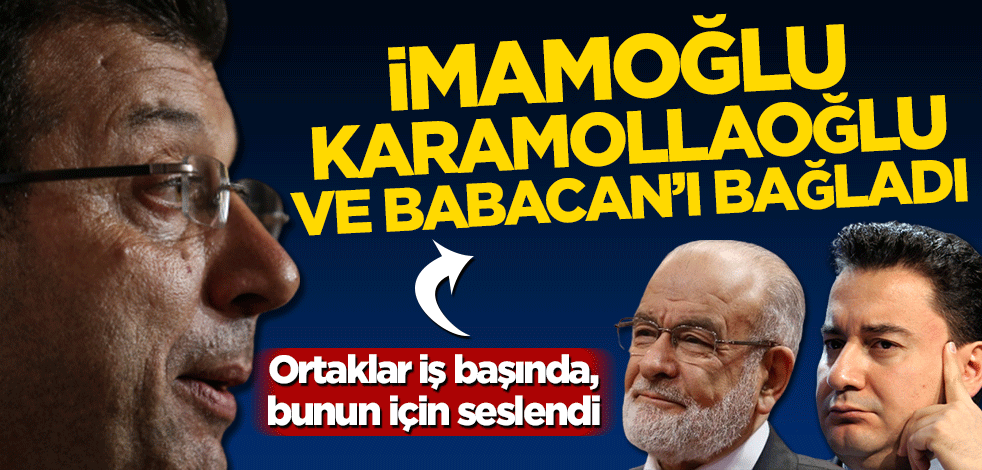 Ortaklar iş başında! Ekrem İmamoğlu’ndan, Ali Babacan ve Temel Karamollaoğlu’na Kanal İstanbul sunumu