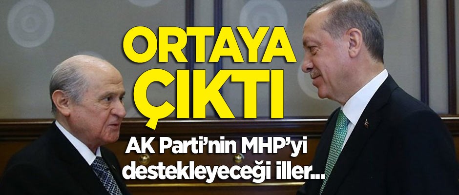 Ortaya çıktı! AK Parti'nin MHP'yi destekleyeceği iller...