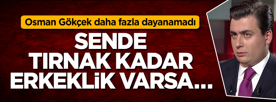 Osman Gökçek CHP'li Eren Erdem'e patladı: Sende tırnak kadar erkeklik varsa...