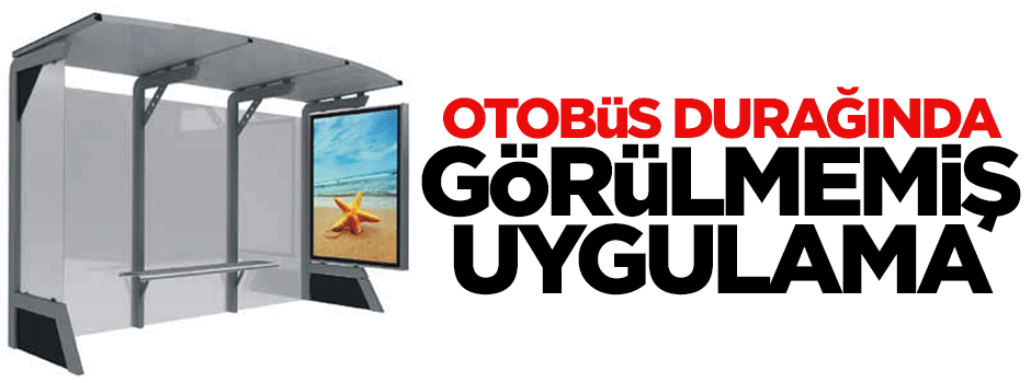 Otobüs durağında kütüphane açıldı