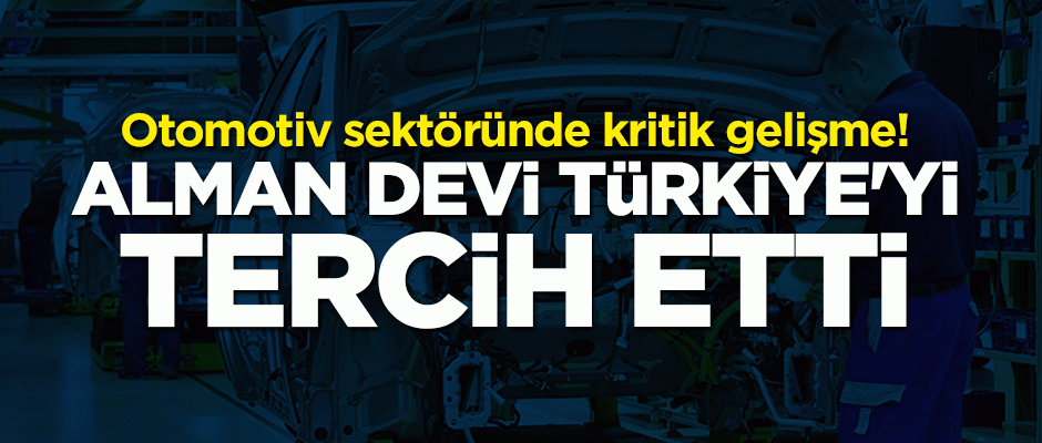 Otomotiv sektöründe kritik gelişme!