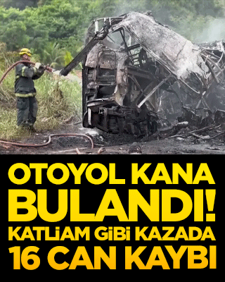 Otoyol kana bulandı! Katliam gibi kazada 16 can kaybı