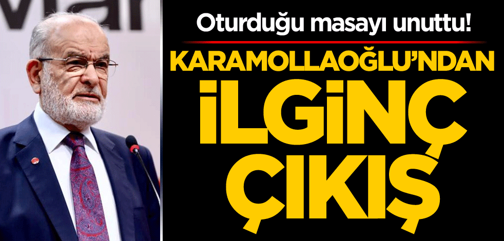 Oturduğu masayı unuttu! Karamollaoğlu'ndan ilginç çıkış
