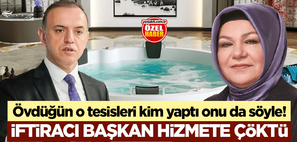 Övdüğün o tesisleri kim yaptı onu da söyle! İftiracı başkan hizmete çöktü