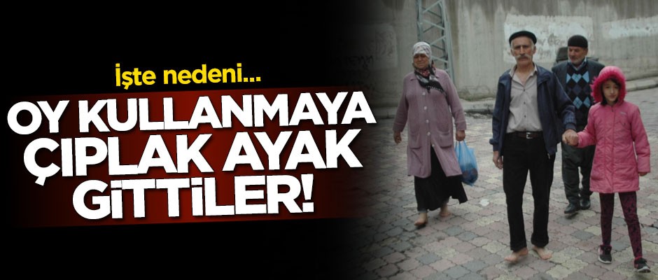 Oy kullanmaya çıplak ayak gittiler!