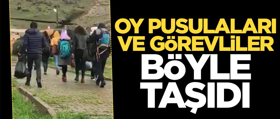 Oy pusulaları ve görevliler böyle taşıdı