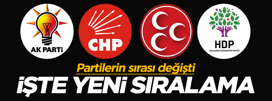 Oy pusulasındaki sıralama değişti