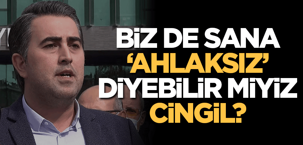 Öyle bir savunma yaptı ki! O zaman biz de sana 'ahlaksız' diyebilir miyiz Cingil?