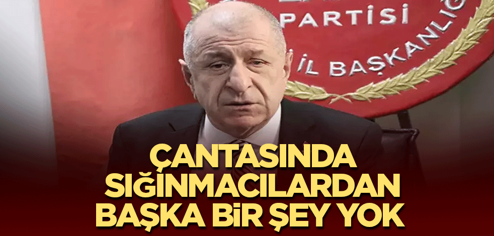 Oyun kadar konuş! Çantasında sığınmacılardan başka bir şey yok