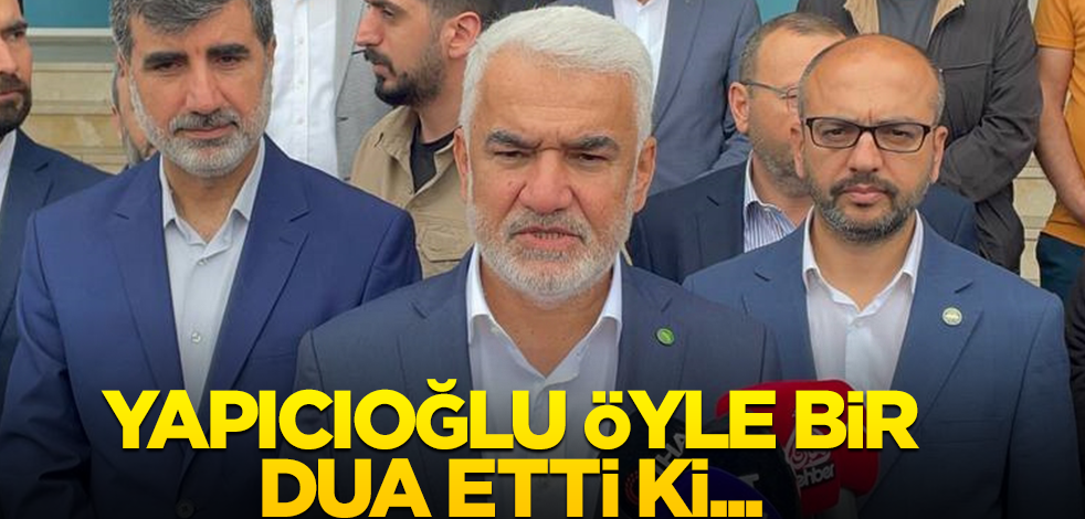 Oyunu kullanan Yapıcıoğlu'ndan herkesin amin dediği dua