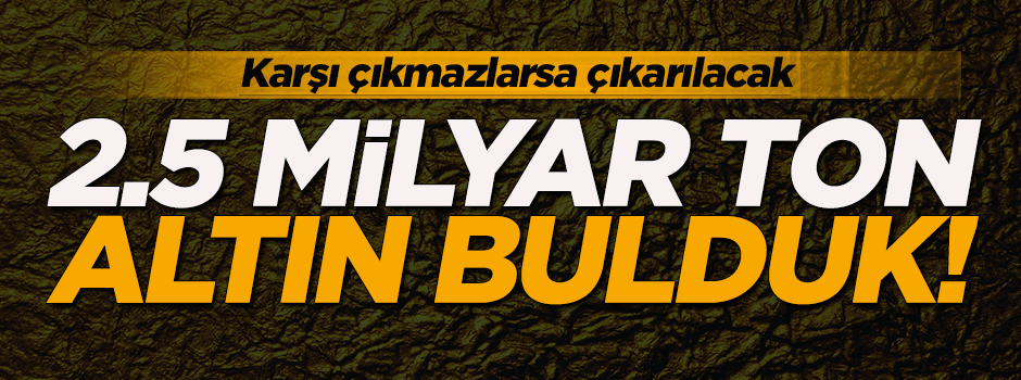 Özdağ: 2 buçuk milyar ton altın bulduk