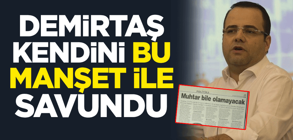 Özgür Demirtaş vesayetçi medyanın Erdoğan'a yönelik attığı manşet ile kendini savundu