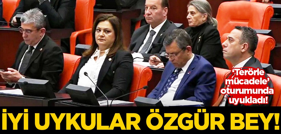 Özgür Özel, TBMM’de ‘terörle mücadele’ oturumunda uyukladı!