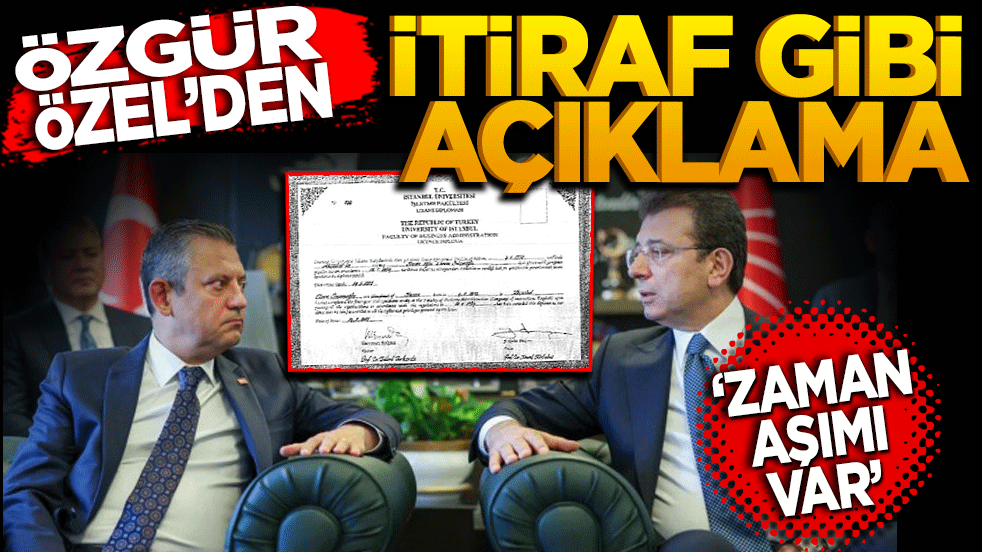 &Ouml;zg&uuml;r &Ouml;zel'den itiraf gibi a&ccedil;ıklama 'Zaman aşımı var'