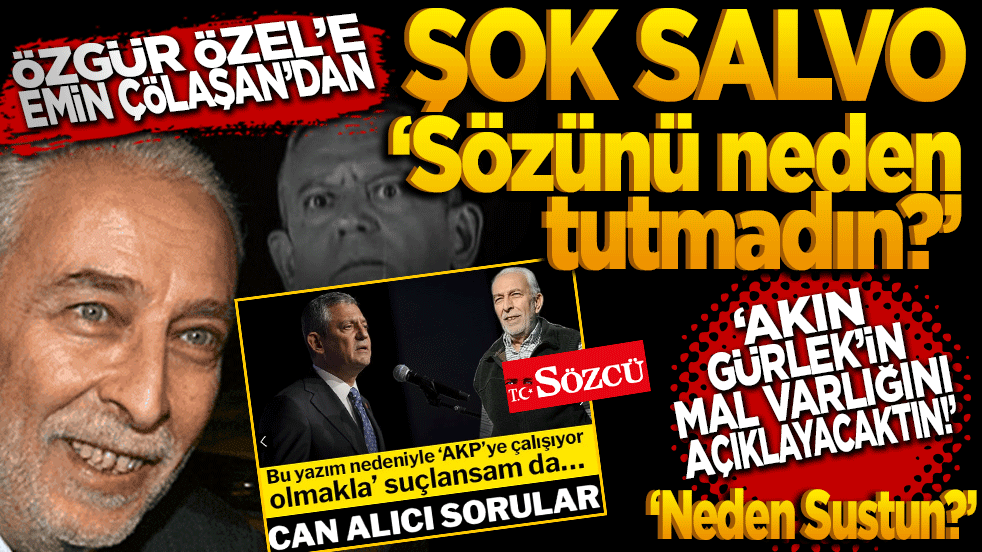 Özgür Özel’e kendi yazarından şok salvolar: 