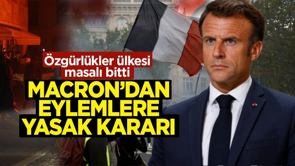 Özgürlükler ülkesi masalı bitti: Macron’dan gösterilere ağır sansür ve yasak!