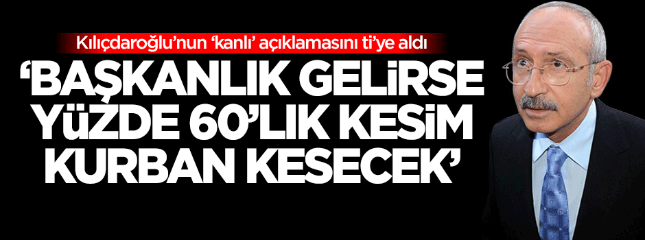 Özışık: Başkanlık geldiğinde yüzde 60'lık kesim kurban kesecek