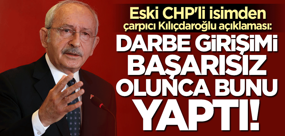 Öztürk Yılmaz'dan çarpıcı açıklama: Darbe girişimi başarısız olunca kınadı