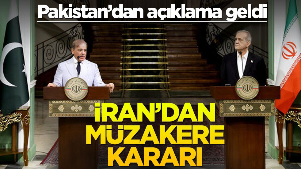 Pakistan duyurdu: İran'dan müzakere kararı!