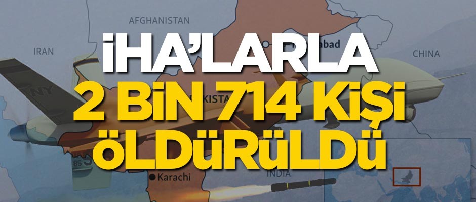 Pakistan'da İHA'larla 2 bin 714 kişi öldürüldü