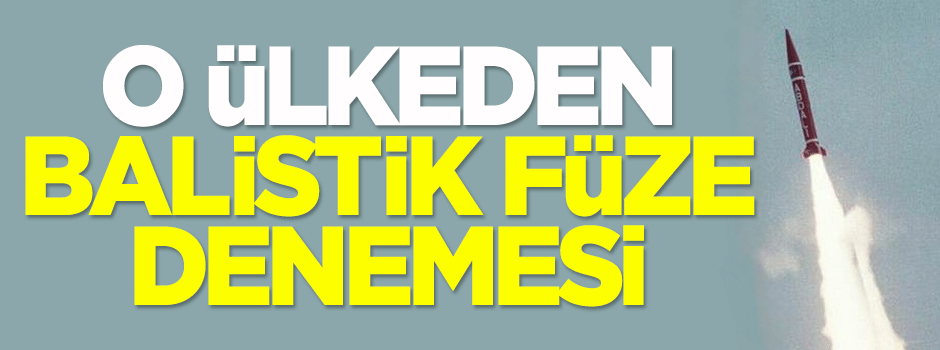 Pakistan'dan balistik füze denemesi