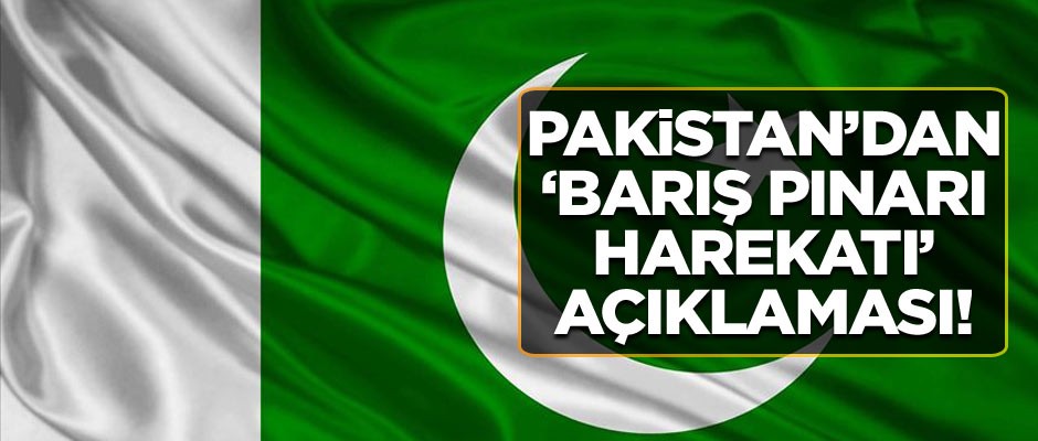 Pakistan'dan 'Barış Pınarı Harekatı' açıklaması