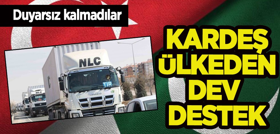 Pakistan'dan gönderilen 20 yardım tırı depremden etkilenen Malatya'ya ulaştı! Korkutan manzara karşısında duyarsız kalmadılar