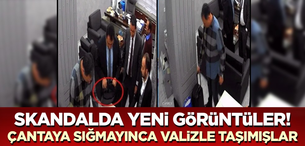 Para kulesi skandalında yeni görüntüler ortaya çıktı! Önce çanta sonra valizle taşımışlar