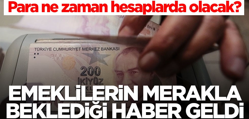 Para ne zaman hesaplarda olacak? Emeklilerin merakla beklediği haber geldi