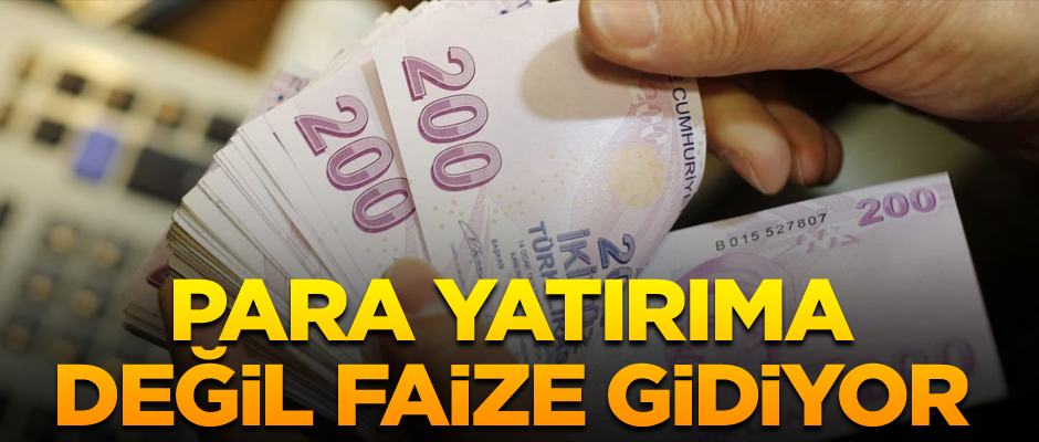 Para yatırıma değil faize gidiyor
