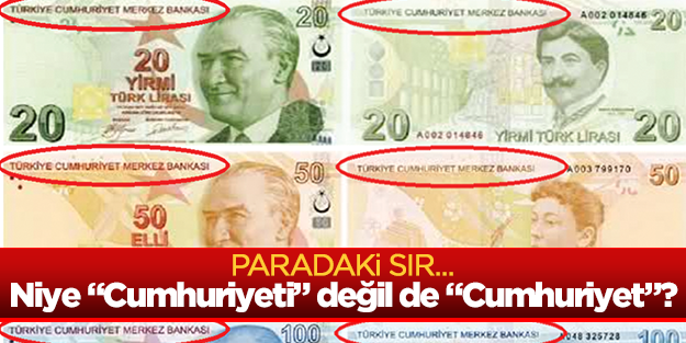 Paradaki sır... Niye "Cumhuriyeti" değil de "Cumhuriyet"?!?